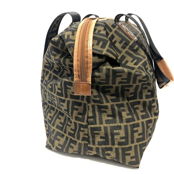 FENDI 7VS071 Zucca pattern tote bag, handbag, Boston canvas, leather, women's... - Picture 3 of 12